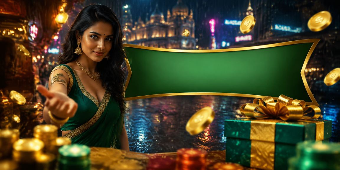 Bright Mumbai casino entertainment scene with traditional attire